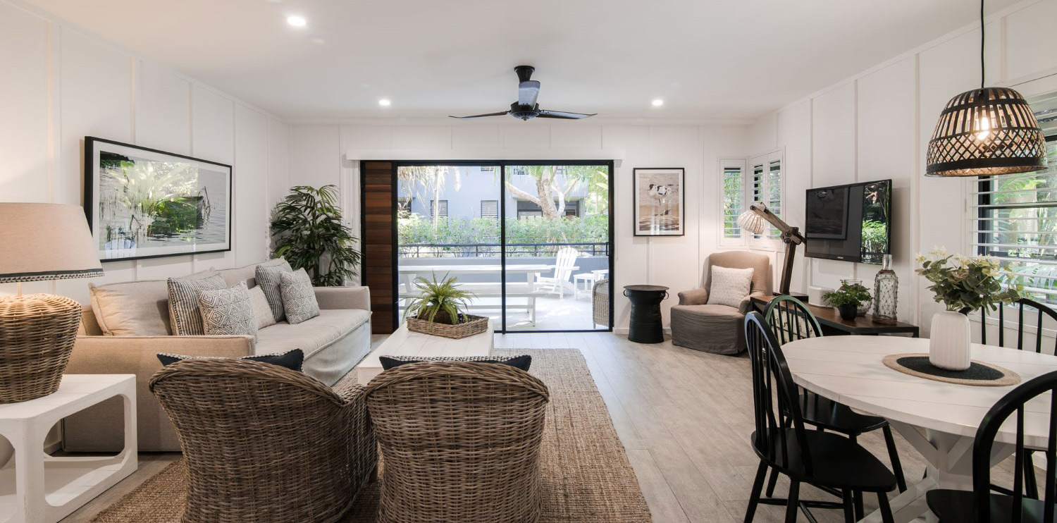 two-bedroom-living | Bella Casa Noosa